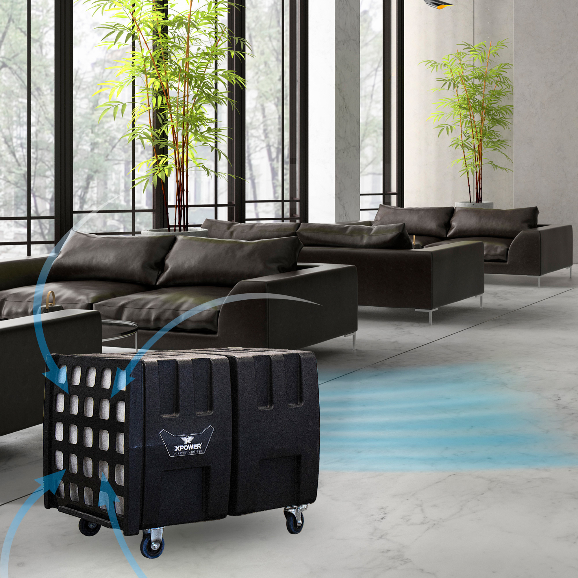 Air Scrubber cleaning air in common area